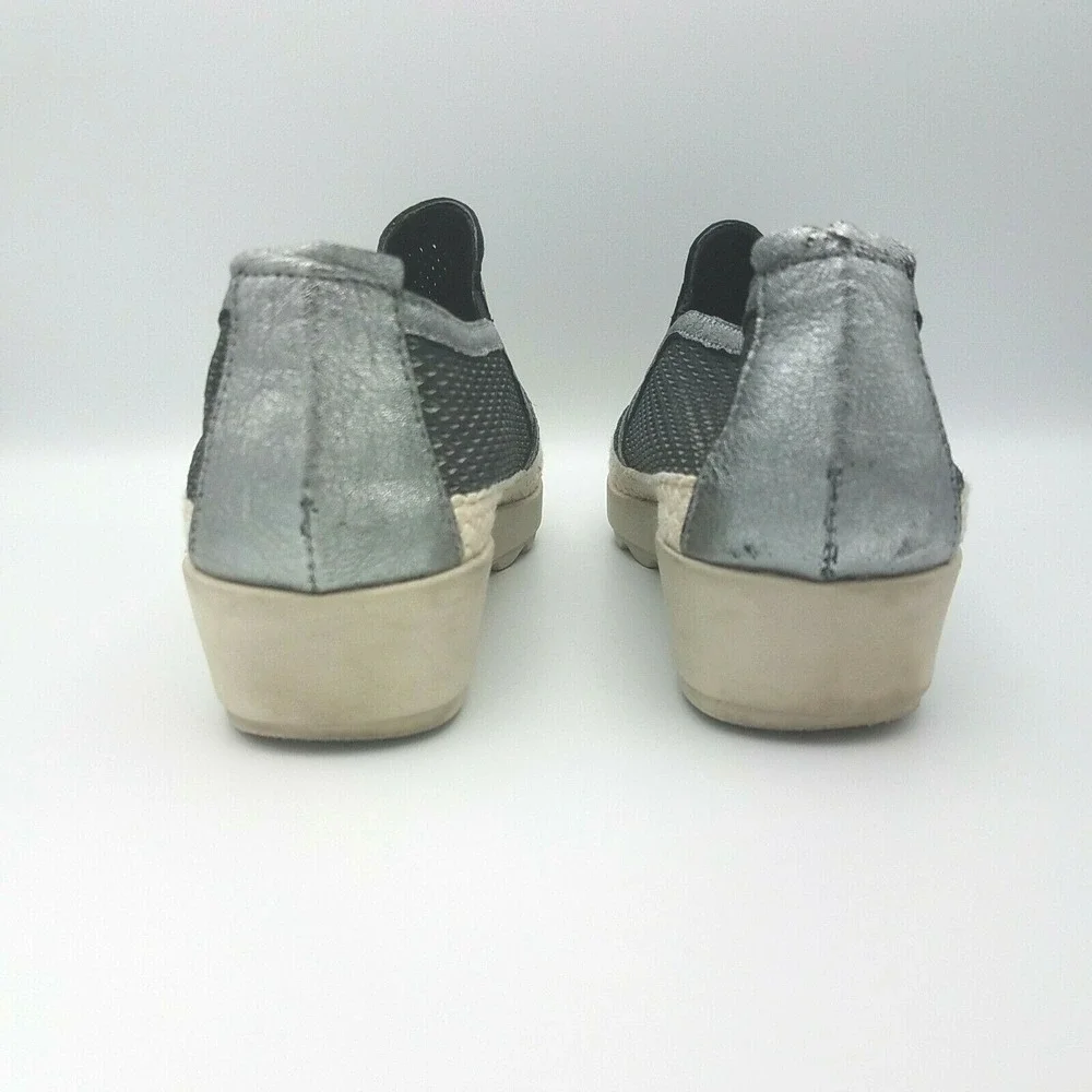 Espadrille Slip On Womens Sneaker The‎ Flexx 7 Call Me Black Silver Shimmer Shoe